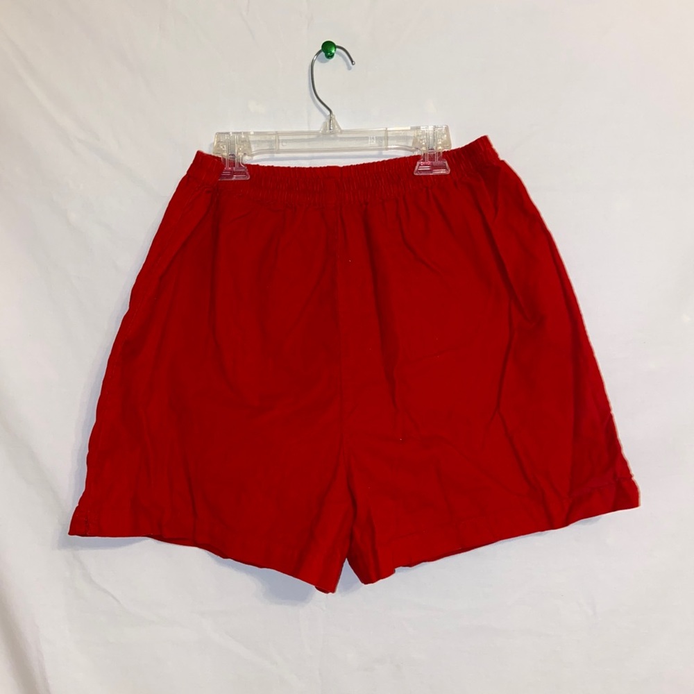 Vintage High Waisted Red Corduroy Shorts